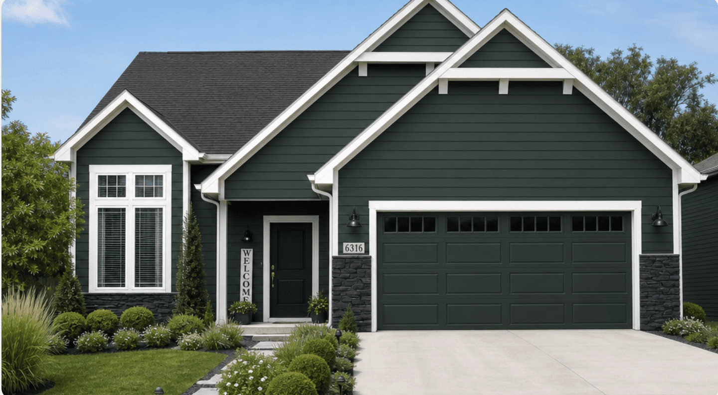 Exterior concept from a Formaus Style Board in the Moody Prairie Modern style